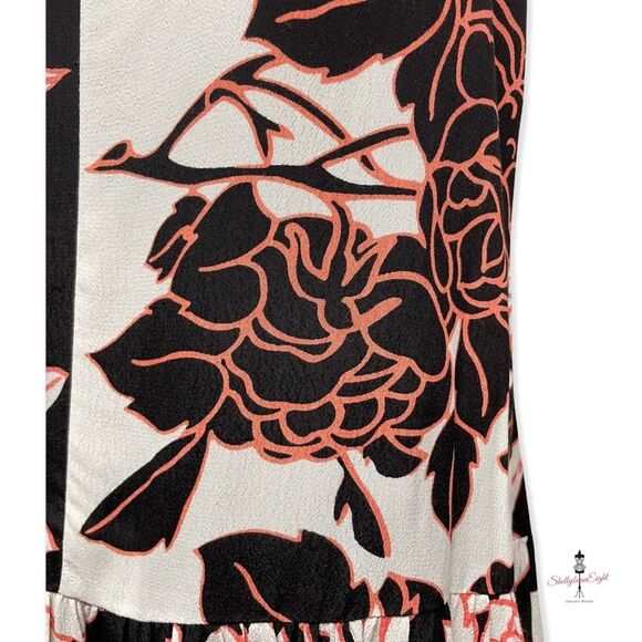 ANTHROPOLOGIE Maeve Photoflora Color Block Mixed Print Floral Dress 0 2 XS CuTE! - Picture 4 of 16